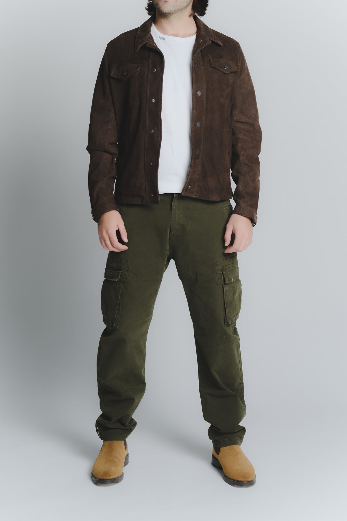 Pantaloni Cargo Verde Uomo man Barone firenze - 3