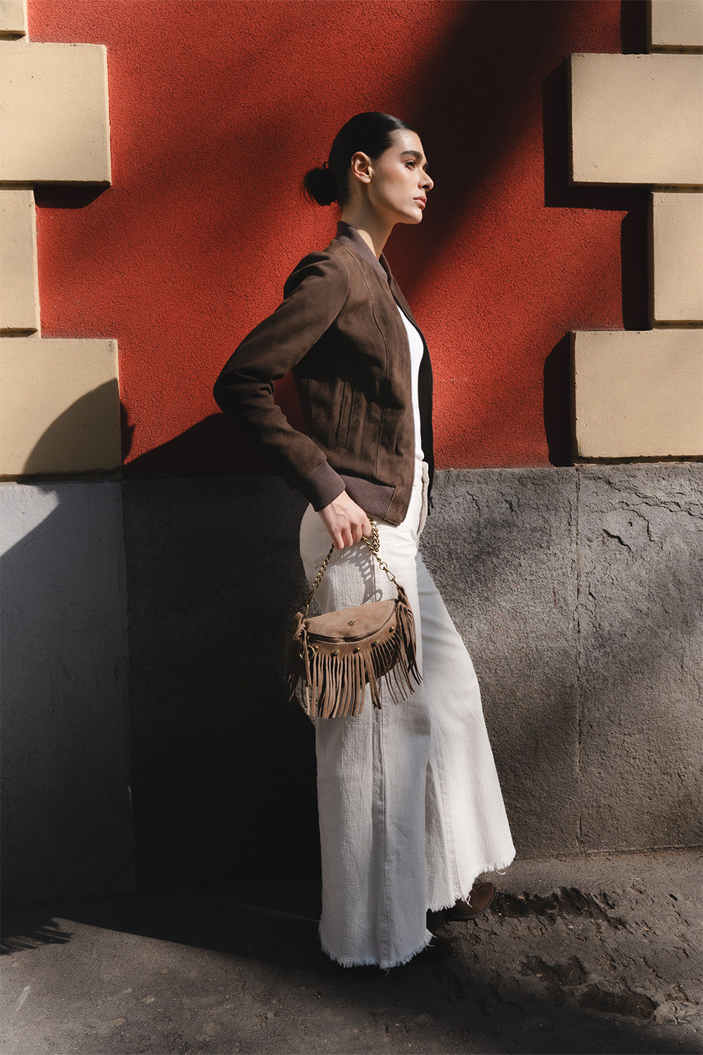 Ambra Suede Dark Brown woman Barone firenze - 6