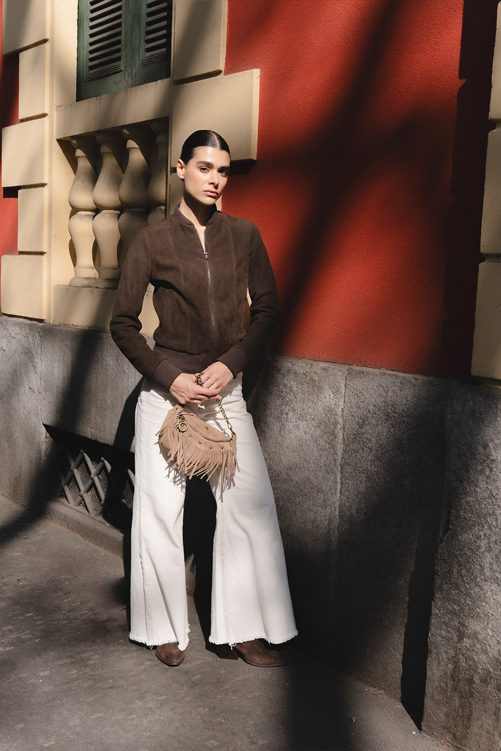 Ambra Suede Dark Brown woman Barone firenze - 8