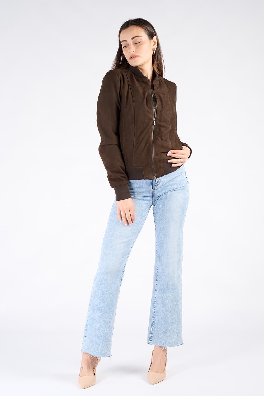 Ambra Suede Dark Brown woman Barone firenze - 7