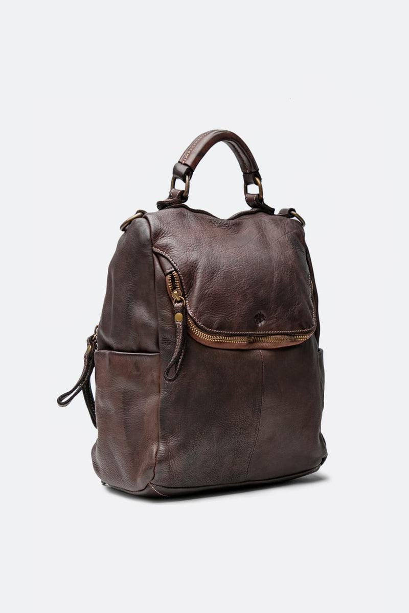 Arezzo Dark Brown Backpack unisex Barone firenze - 3