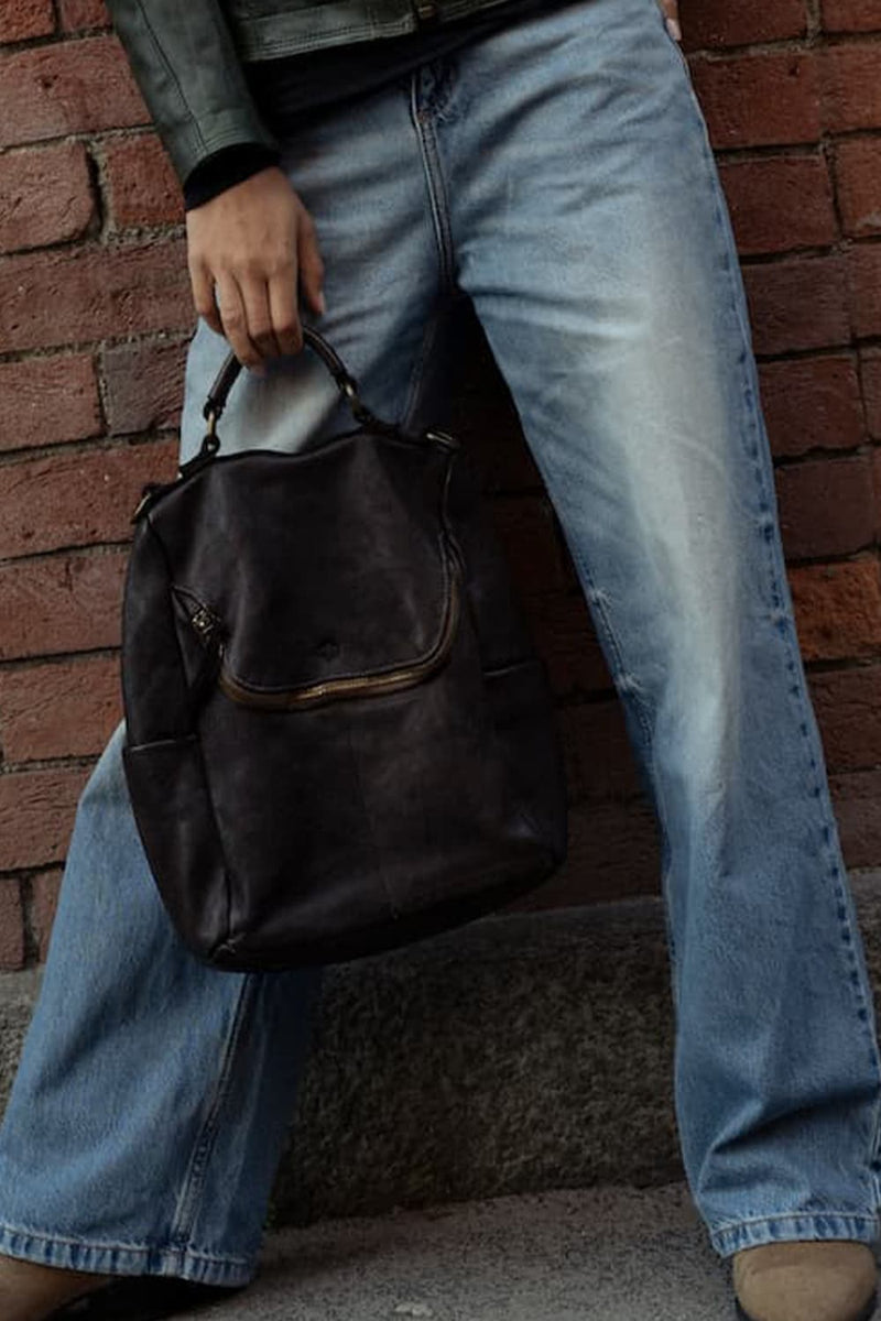Arezzo Dark Brown Backpack unisex Barone firenze - 5