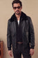 Aviator Black Leather Jacket man Barone firenze - 1