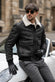 Aviator Shearling Style Black man Barone firenze - 3