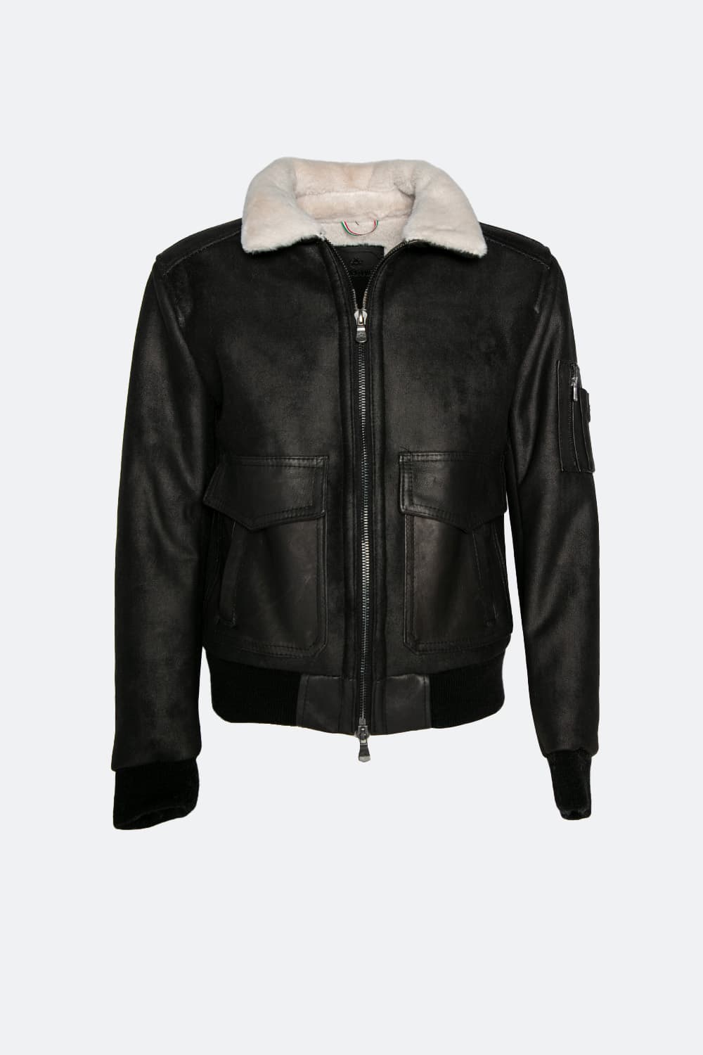 Aviator Shearling Style Black man Barone firenze - 2