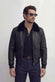 Aviator Black Leather Jacket man Barone firenze - 4