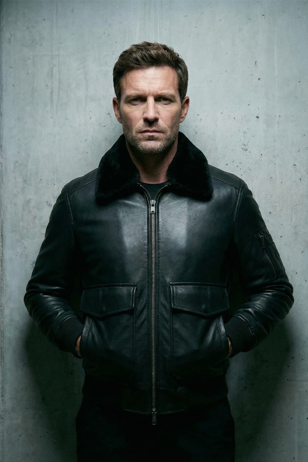 Giacca Aviatore pelle Nero 100% vera pelle Made in Italy - Barone Firenze