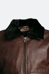 Aviator Dark Brown Leather Jacket man Barone firenze - 6