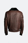 Aviator Dark Brown Leather Jacket man Barone firenze - 17