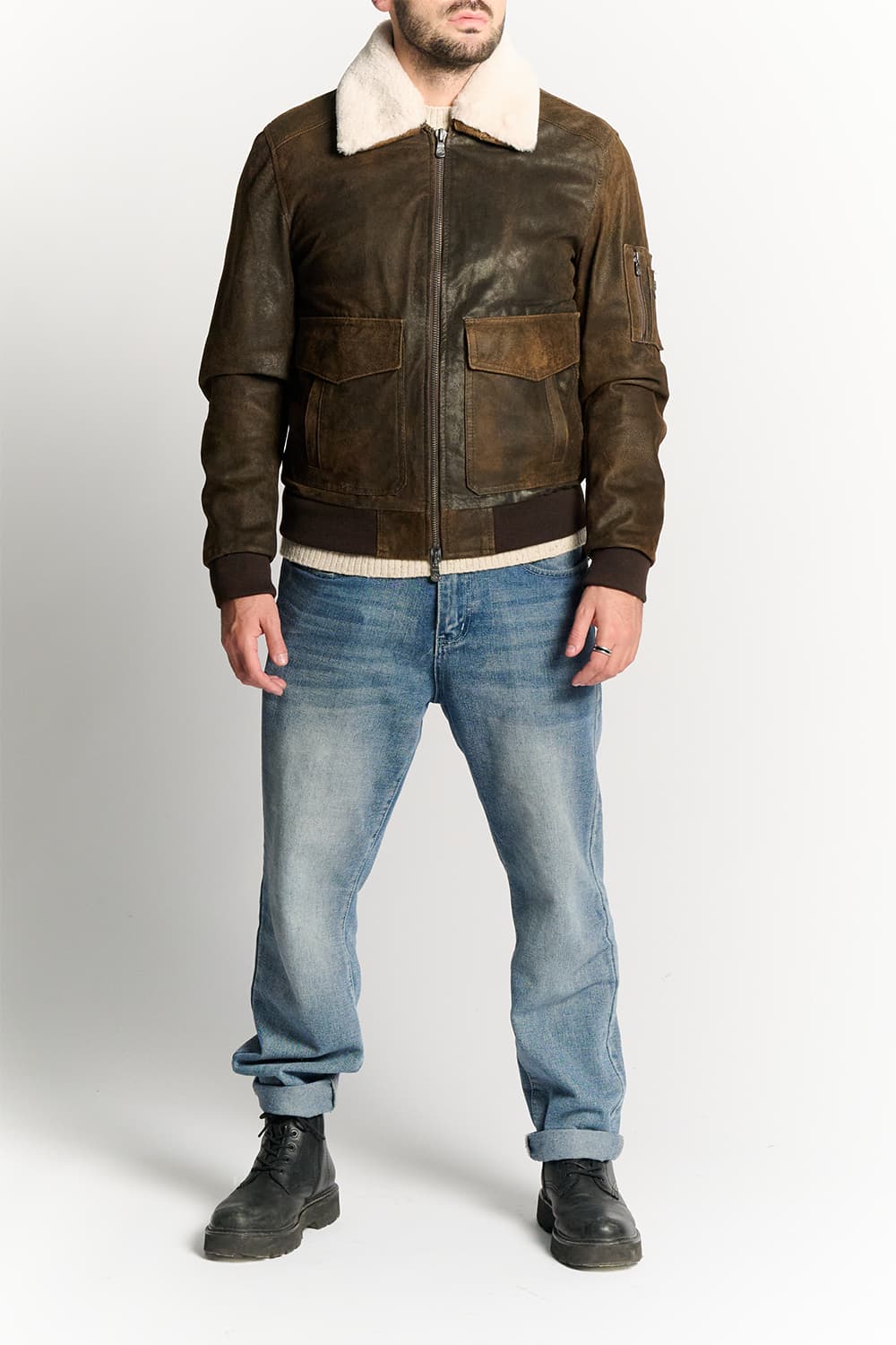 Aviatore Rock 100% vera pelle Made in Italy - Barone Firenze