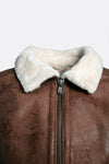 Aviator Shearling Style Dark Brown man Barone firenze - 9