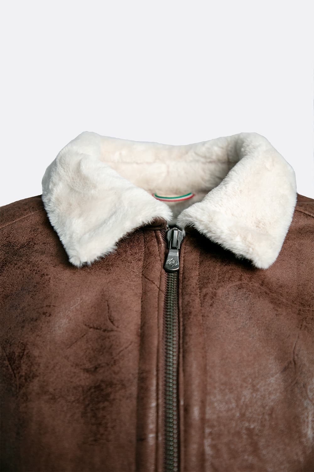 Aviator Shearling Style Dark Brown man Barone firenze - 9