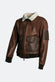 Aviator Shearling Style Dark Brown man Barone firenze - 6