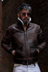 Aviator Shearling Style Dark Brown man Barone firenze - 3
