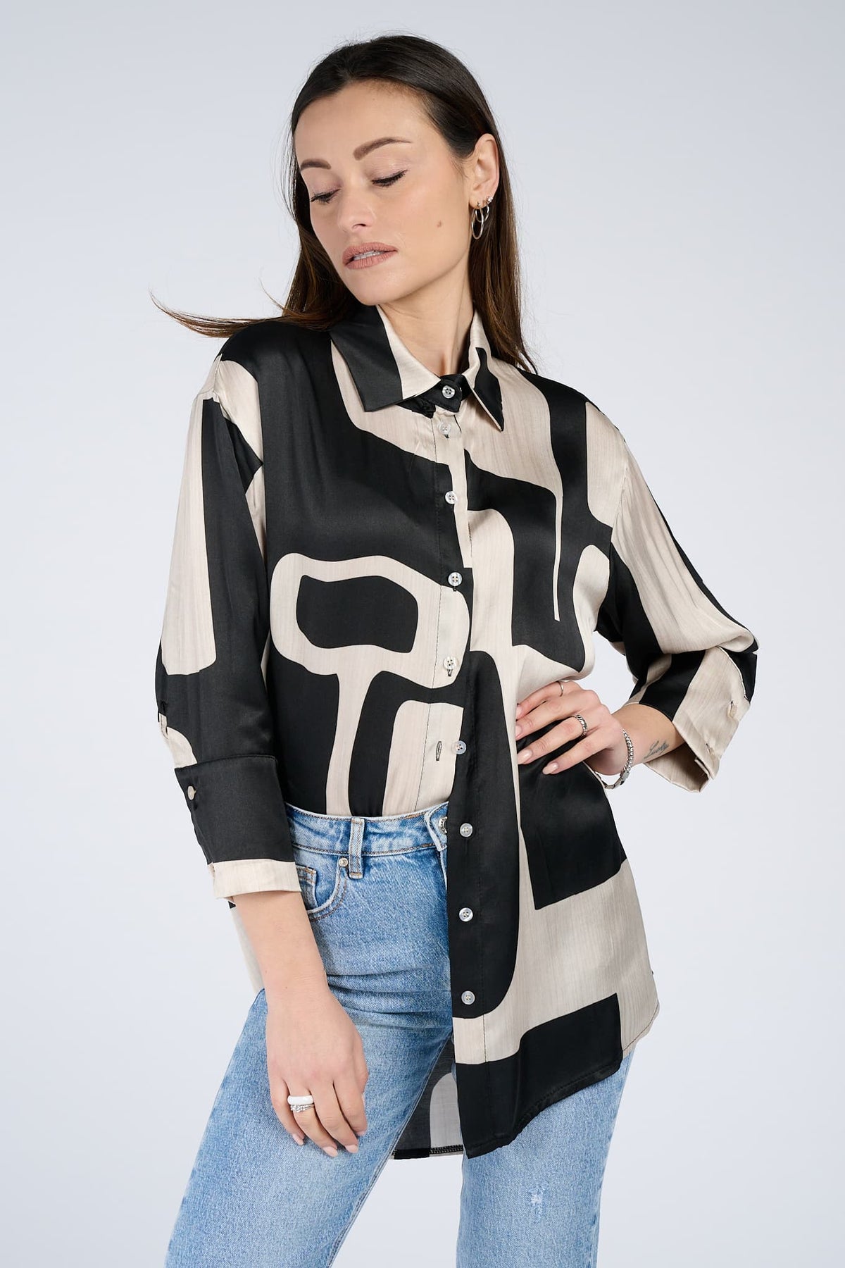 Button blouse woman Barone firenze - 1
