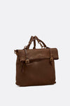 BRN - 050 Backpack in Dark Brown unisex Barone firenze - 3