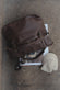BRN - 050 Backpack in Dark Brown unisex Barone firenze - 4
