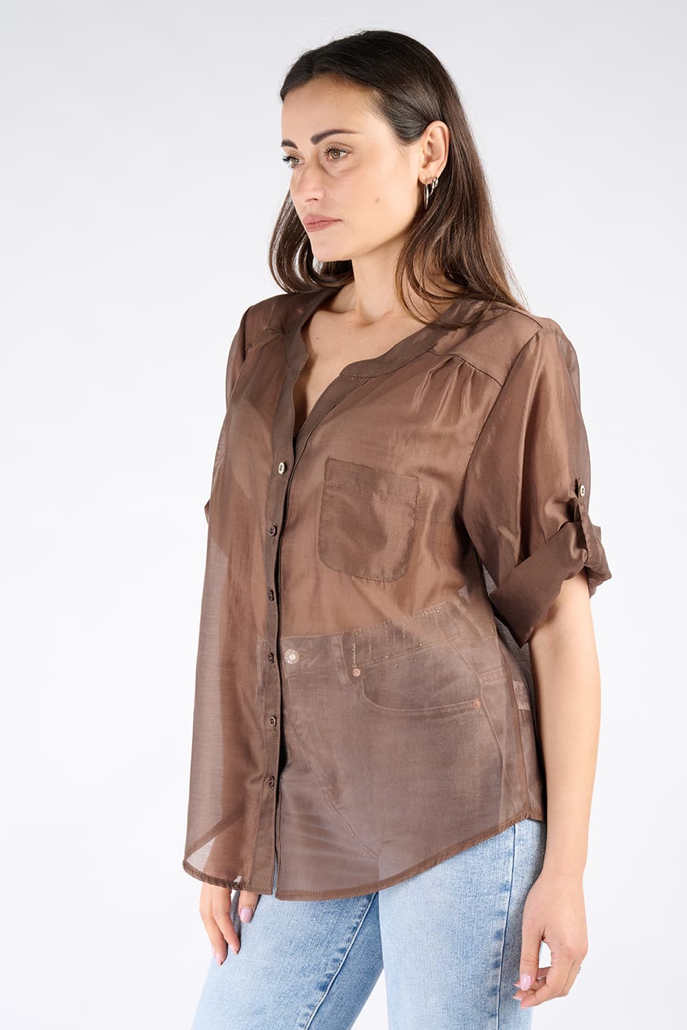 Korean Women's Shirt woman Barone firenze - 2