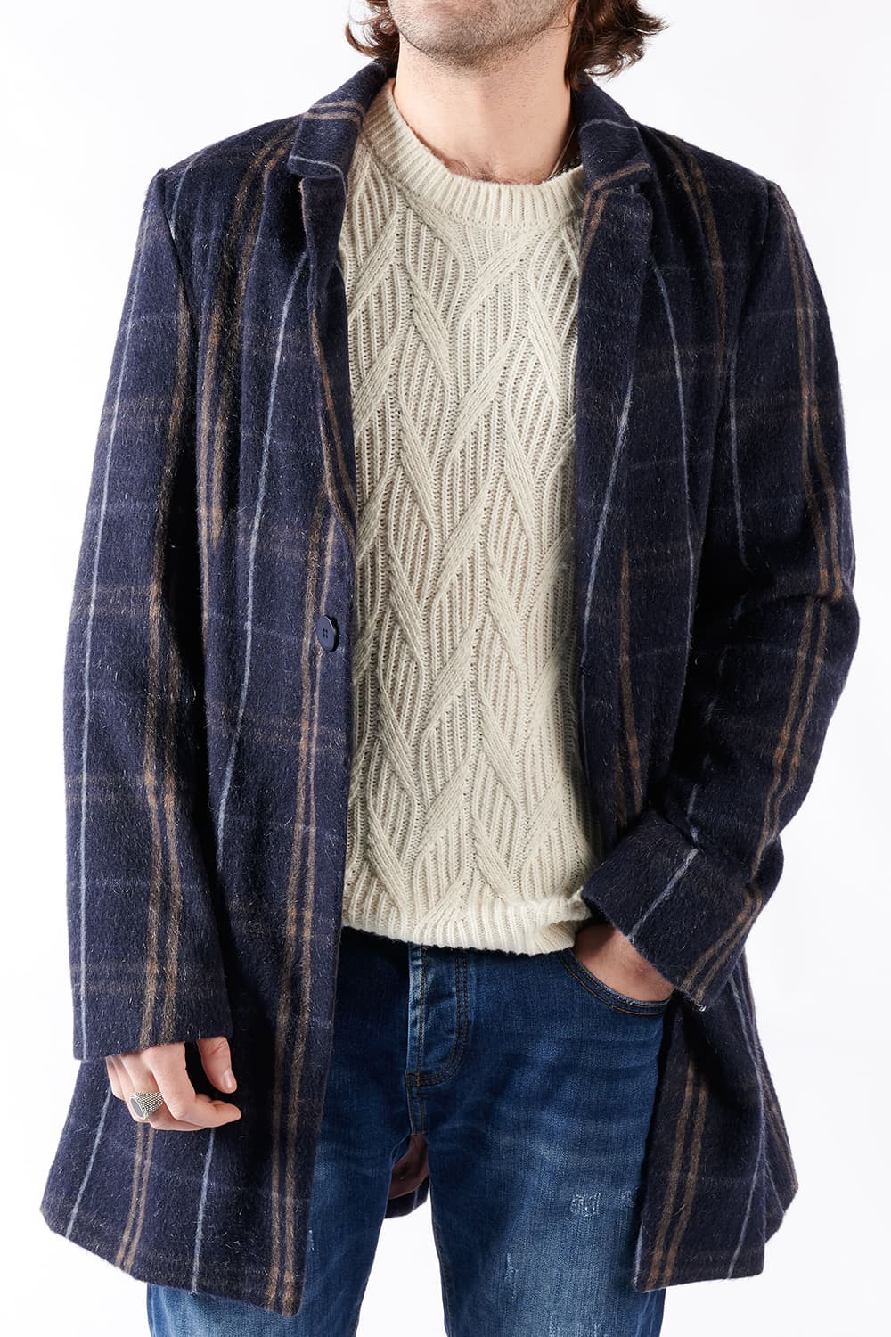 Cappotto Classico Uomo Misto Cachemire Made in Italy - Barone Firenze