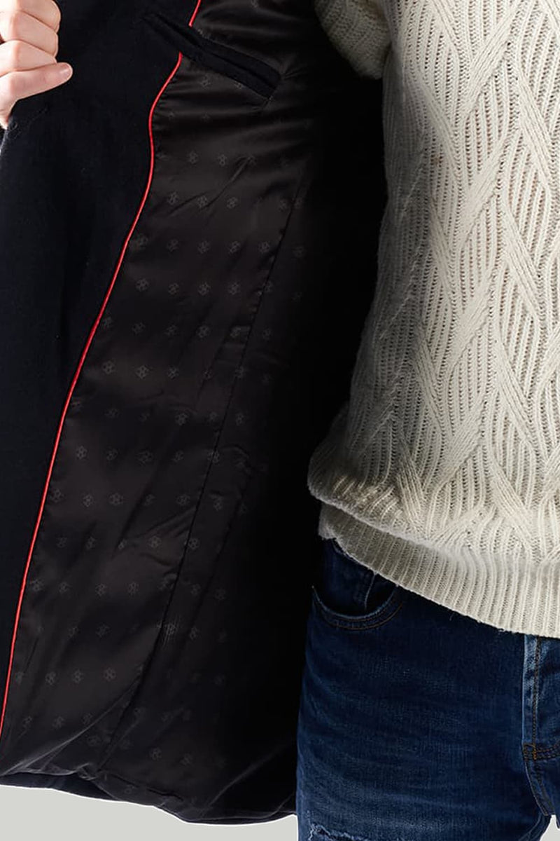 Mixed Cashmere Men's Elegant Coat man Barone firenze - 3