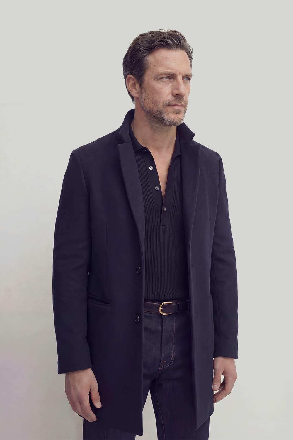 Mixed Cashmere Men's Elegant Coat man Barone firenze - 1