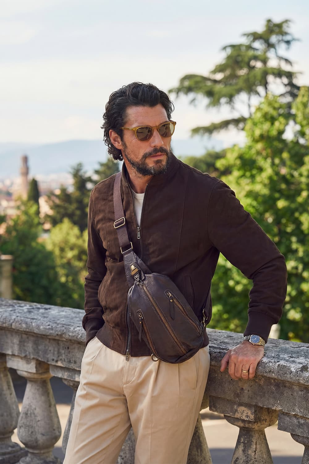 Certaldo Dark Brown Pouch man Barone firenze - 7