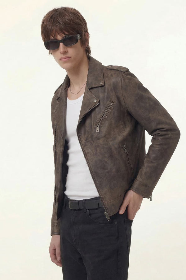 Chiodo Man Bis Nuvolato Dark Brown uomo Barone firenze