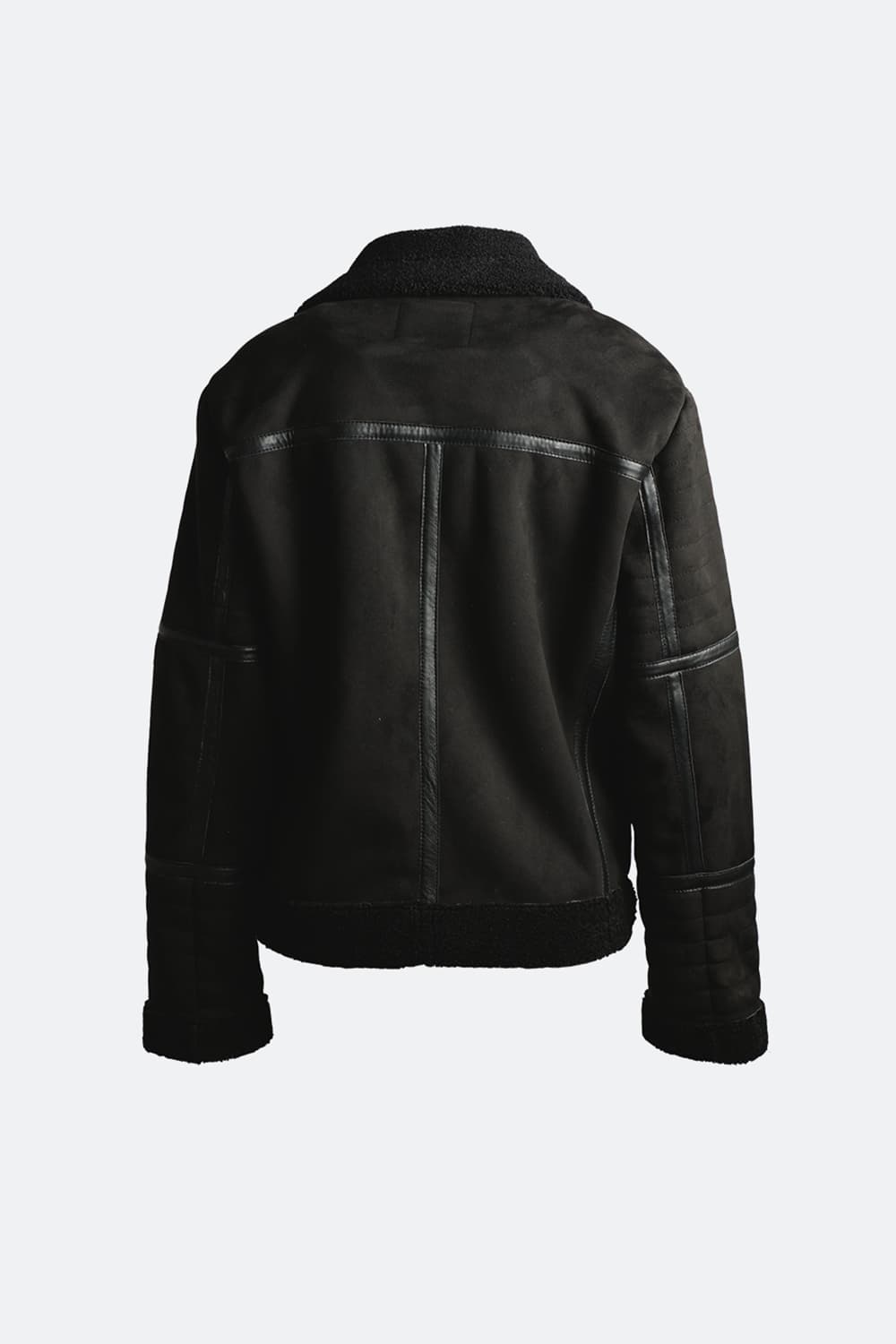 Chiodo Shearling Style Black unisex Barone firenze - 12