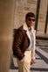 Chiodo Shearling Style Dark Brown unisex Barone firenze - 3