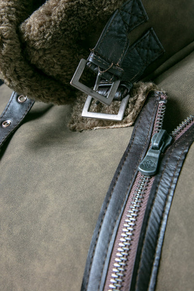 Chiodo Gold Shearling Style Verde