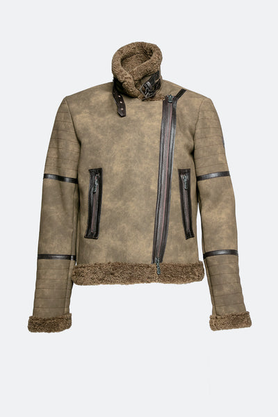 Chiodo Gold Shearling Style Verde