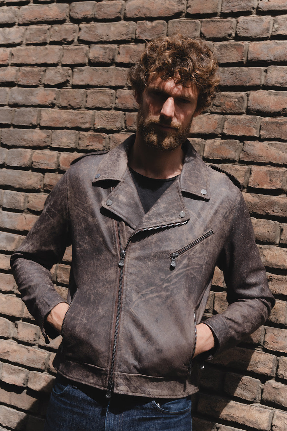 Chiodo Man Bis Nuvolato Dark Brown man Barone firenze - 1