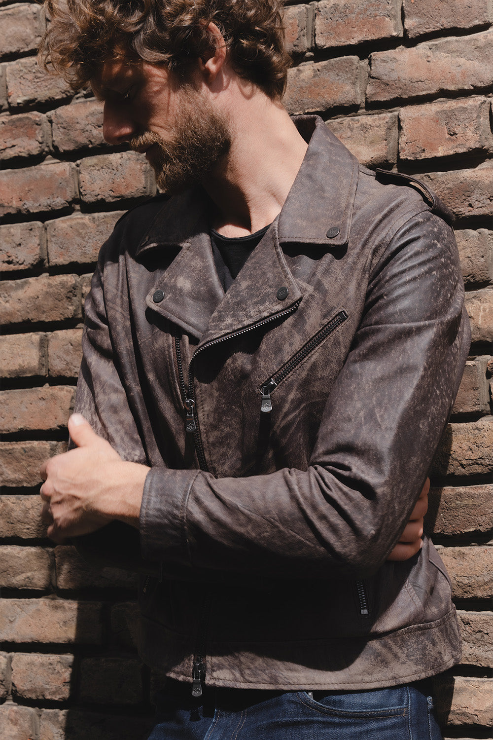 Chiodo Man Bis Nuvolato Dark Brown man Barone firenze - 4
