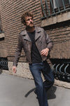 Chiodo Man Bis Nuvolato Dark Brown man Barone firenze - 2