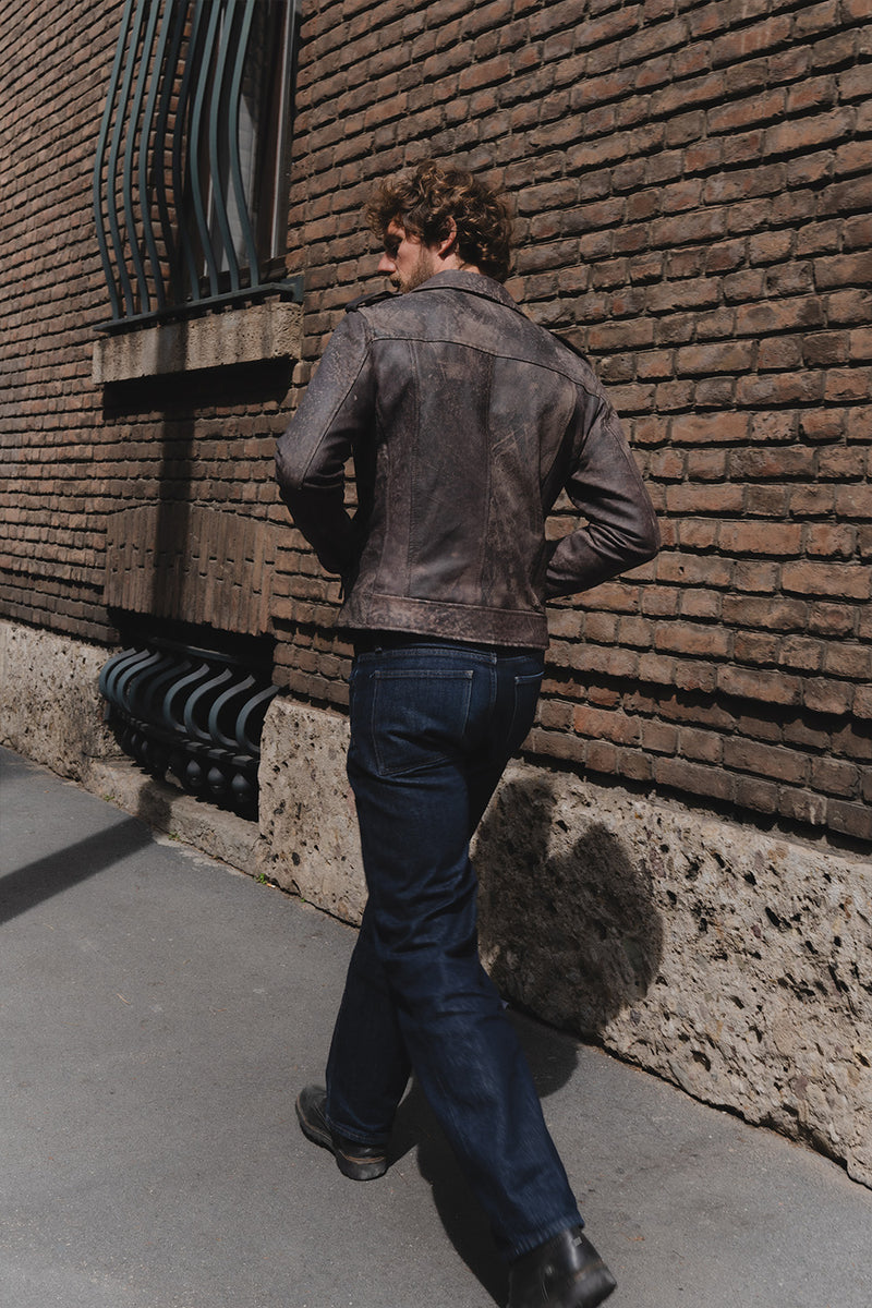 Chiodo Man Bis Nuvolato Dark Brown man Barone firenze - 6