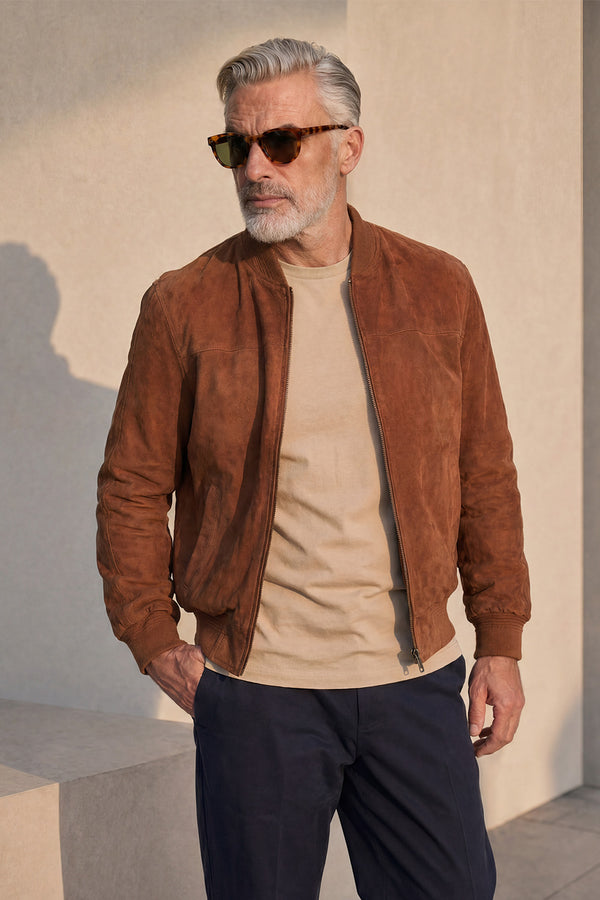 David Suede Dark Cognac unisex Barone firenze