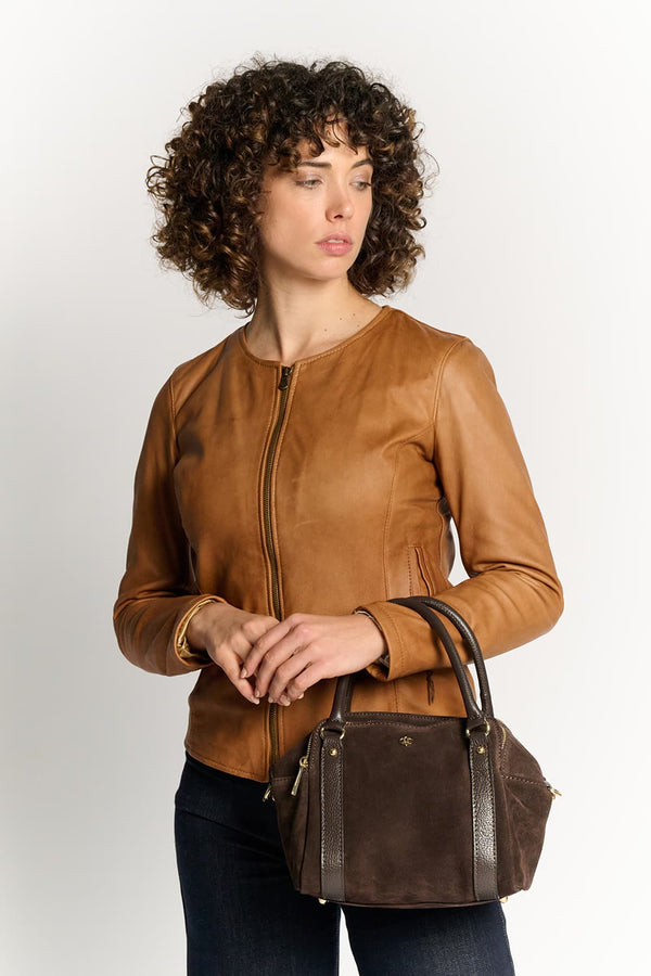 Divina Dark Brown Suede woman Barone firenze