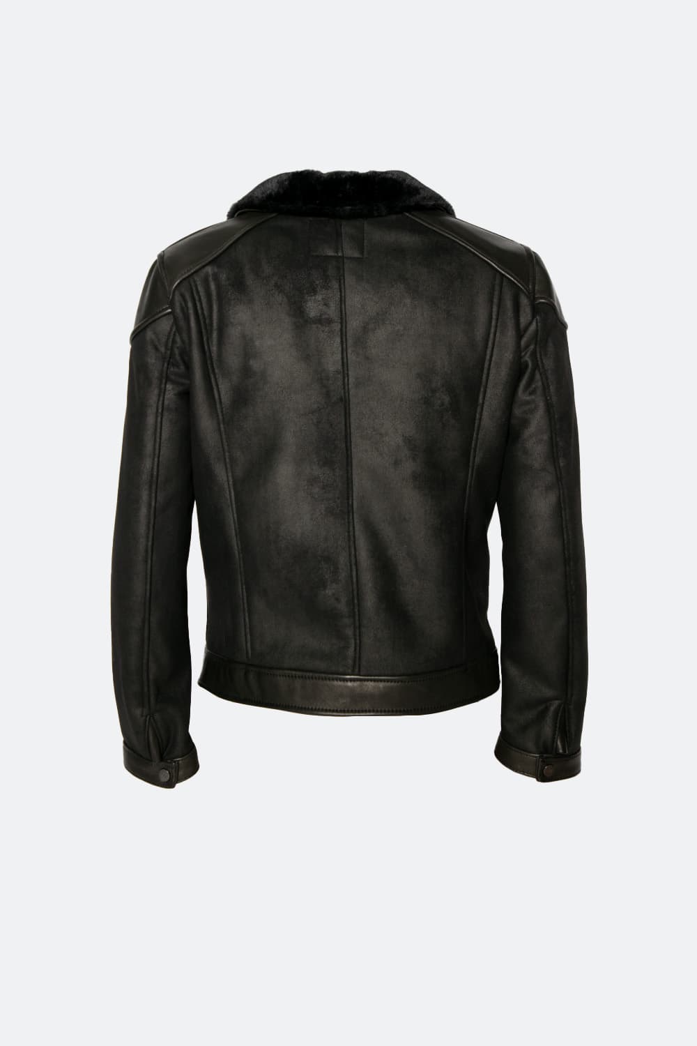 Elton Shearling Style Collar Dark Brown man Barone firenze - 10