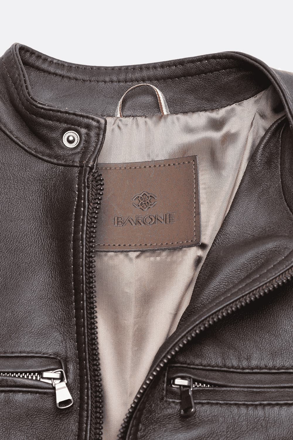 Elton Gold Nappa Dark Brown man Barone firenze - 5