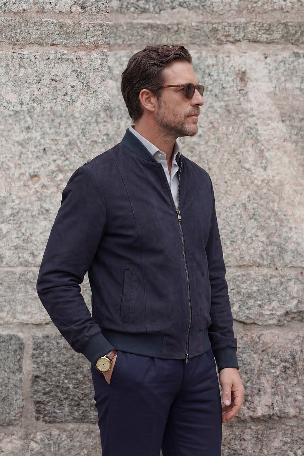 Enrico Suede Blue man Barone firenze - 1