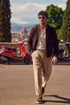 Enrico Dark Brown Suede man Barone firenze - 5