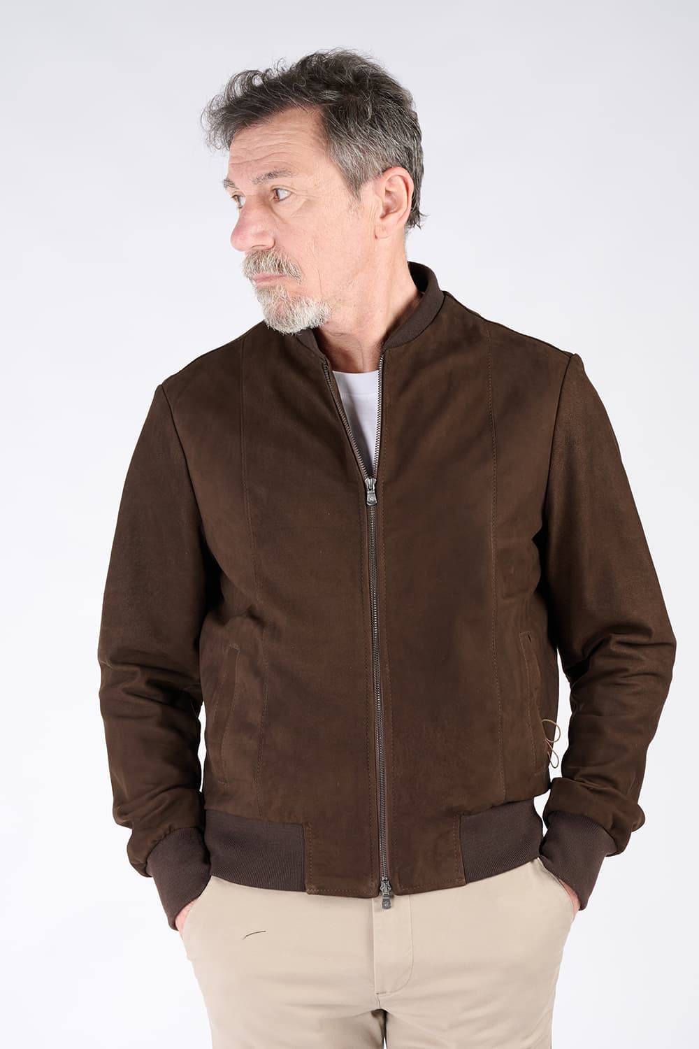 Enrico Dark Brown Suede man Barone firenze - 4