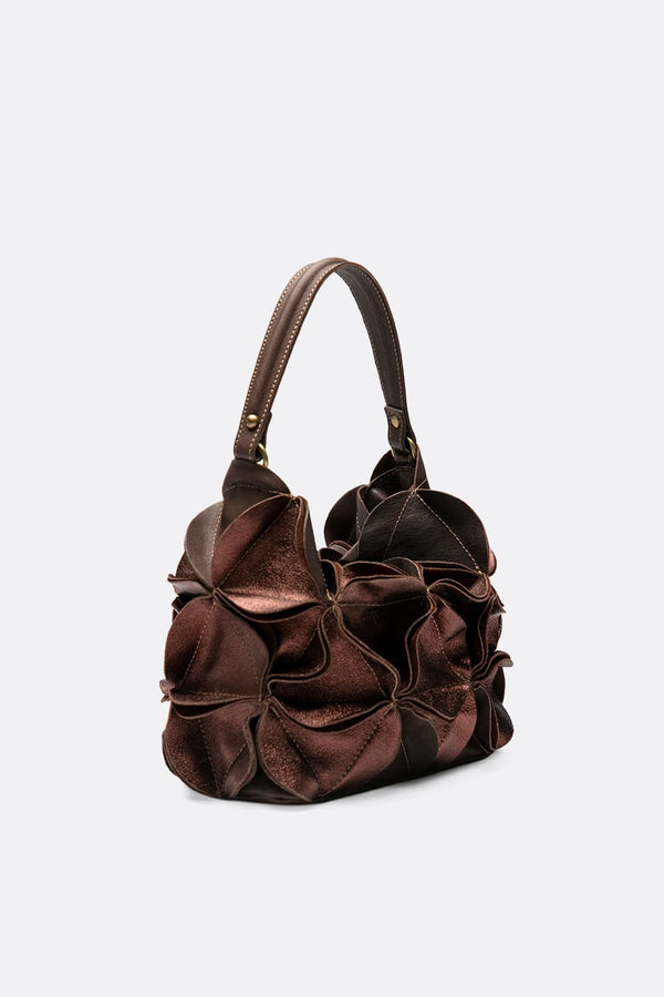 Fiore Laminated in Dark Brown woman Barone firenze