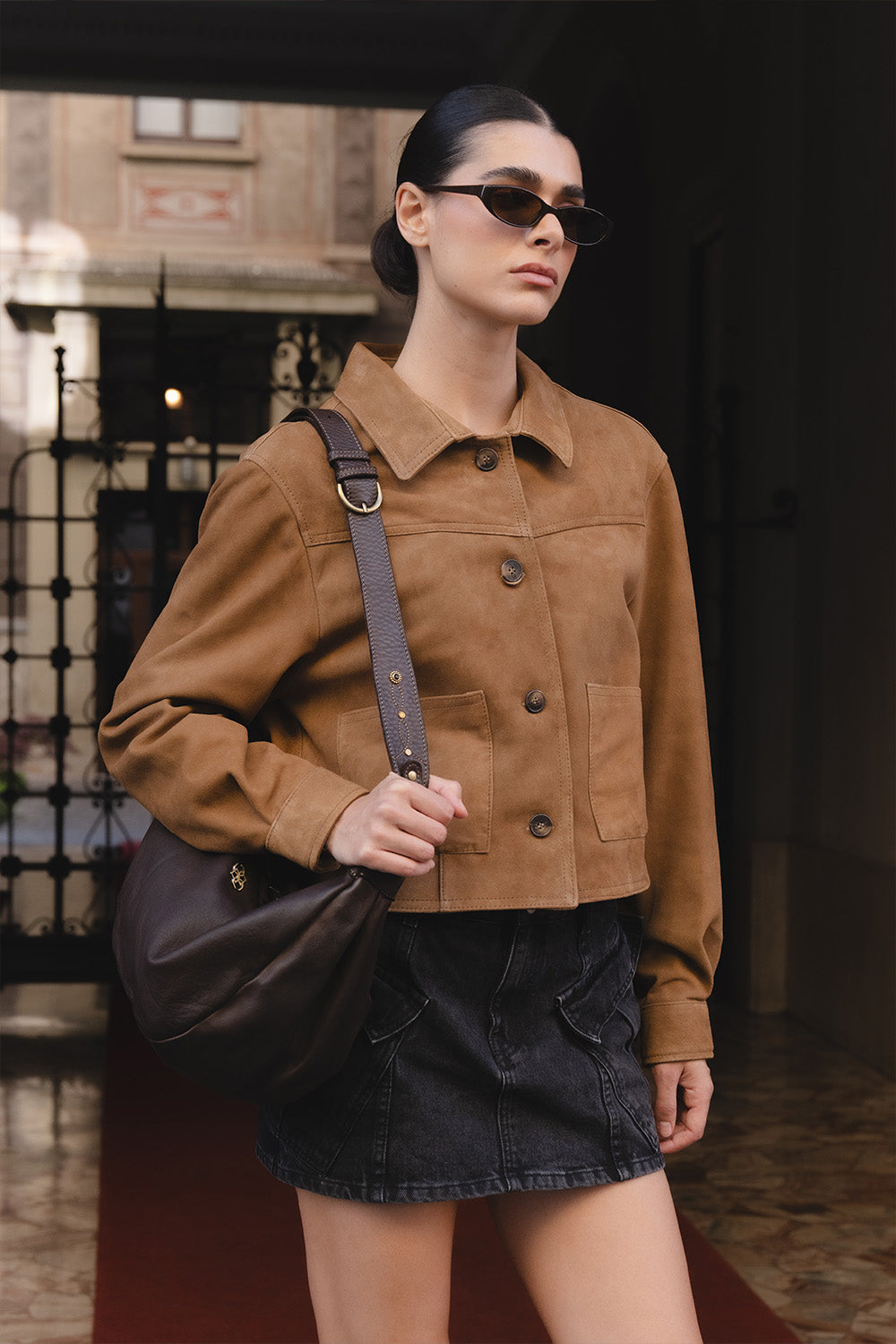 Santa Croce Belt Bag in Dark Brown woman Barone firenze - 2