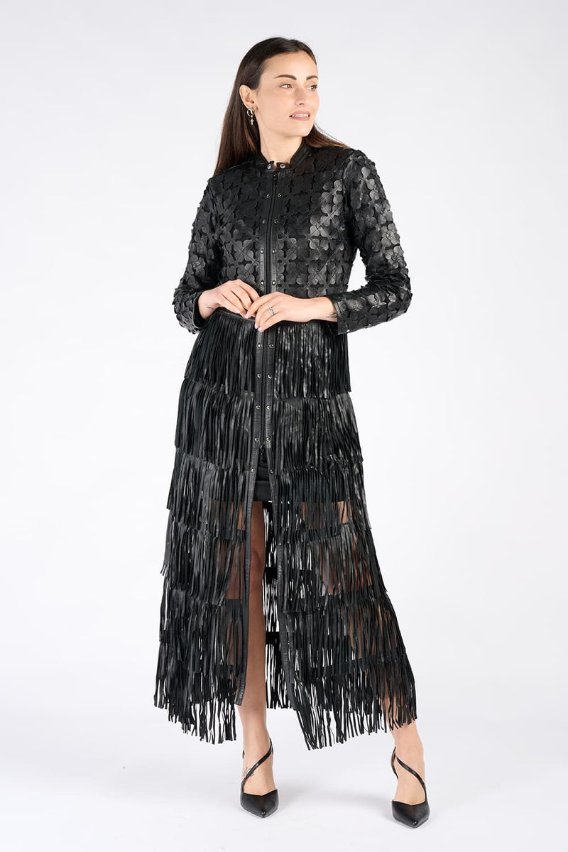 Long Leaves Jacket with Zip woman Barone firenze - 5