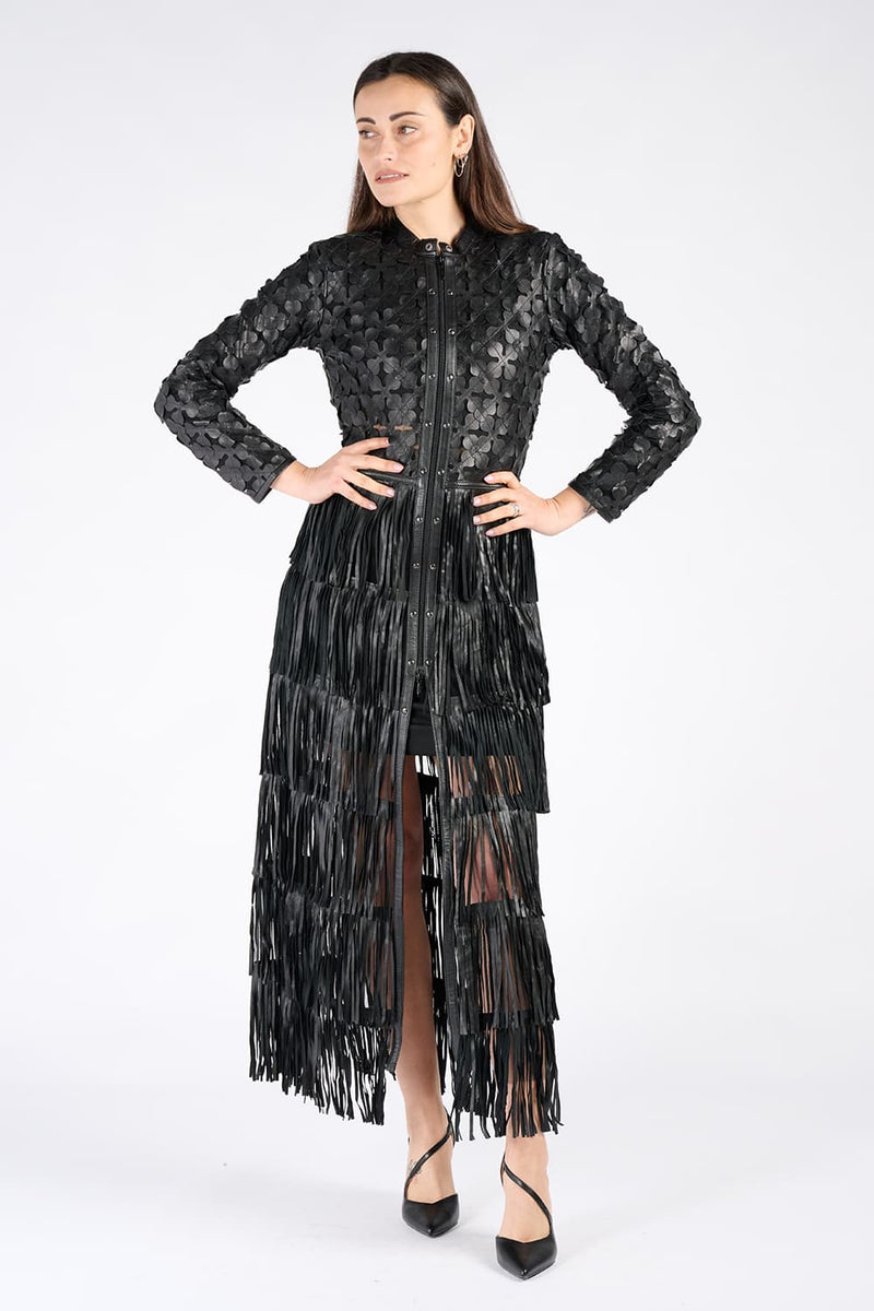 Long Leaves Jacket with Zip woman Barone firenze - 1