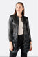 Fringed Jacket with Studs and Zip woman Barone firenze - 4