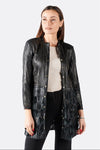 Fringed Jacket with Studs and Zip woman Barone firenze - 4