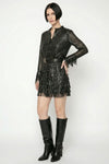 Fringed Jacket with Studs and Zip woman Barone firenze - 2