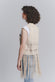 Beige Embroidered Vest woman Barone firenze - 3